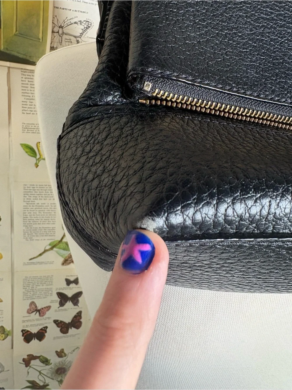 kate spade Black Pebbled Leather Hand bag